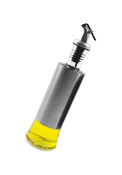 350ml İçi Cam Dışı Paslanmaz Çelik Sızdırmaz Şirin Yağdanlık Sosluk Limonluk Tıpalı Yeni Nesil Gri