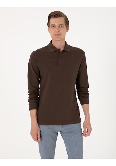 Pierre Cardin Erkek Koyu Kahverengi Sweatshirt 50314048-vr084 Koyu Kahverengi