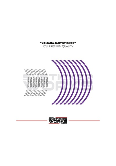 Yamaha Jant Sticker Seti Yüksek Kalite 16lı Jant Set Yamaha Uyumlu 51697993