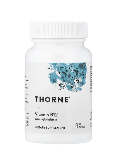 Thorne, B12 Vitamini Metilkobalamin Olarak, 60 Kapsül Kapsül Başına 1 Mg