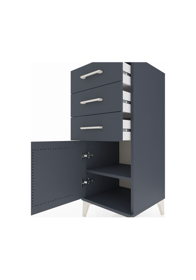 Hyperion Komodin Tek Raflı 3 Çekmeceli Tek Kapaklı 44x44x106 Antrasit-antrasit Antrasit Hyperion Komodin Tek Raflı 3 Çekmeceli Tek Kapaklı 44x44x106 Antrasit-antrasit Antrasit