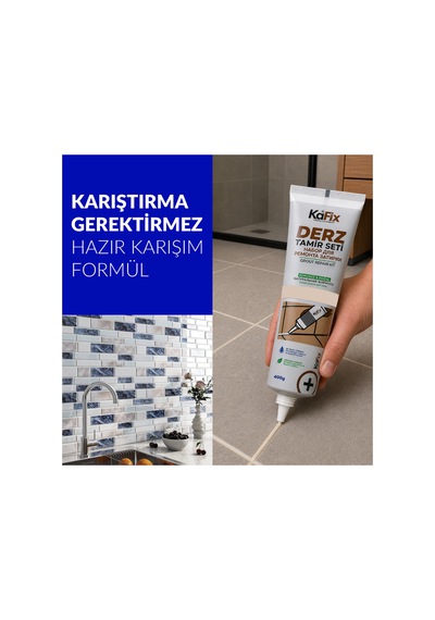 Hazır Derz Dolgu Tüpü Krem 400 Gr Hızlı Kuruyan Derz Tamir Ve Yenileme Tüpü