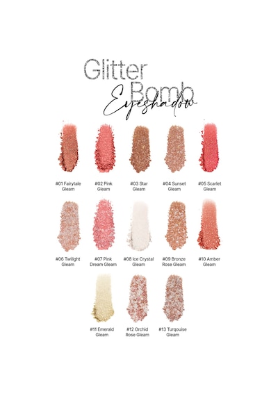 Cre'ars Mücevher Parlaklığında Yoğun Pigmentli Tekli Far Glitter Bomb Eyeshadow 11 Emerald Gleam