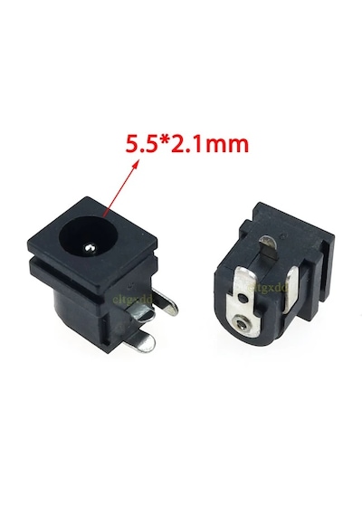 Dc111 5.5mm X 2.1mm Dc Güç Soketi Pcb Tip 2.1mm Jack 10 Adet