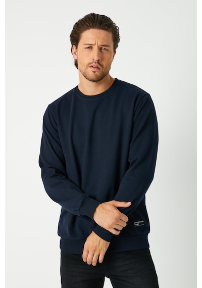 Mmetalic Erkek Lacivert Basic Bisiklet Yaka Sweatshirt Lacivert