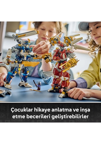 LEGO NINJAGO İkiz Titan Robotları 71870 - 12 Yaş ve Üzeri Çocuklar için Minifigür İçeren Yaratıcı Oyuncak Yapım Seti (1707 Parça)