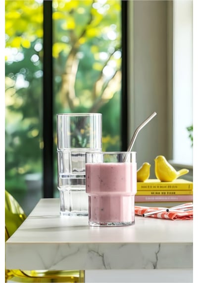 Lav Calista Cam Meşrubat Bardağı 6'lı 510 ml (Bulaşık Makinesinde Yıkanabilr.)