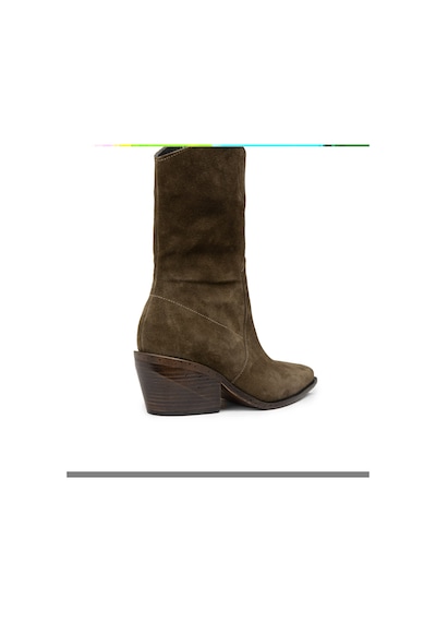 Deery Kadın Hakiki Süet Haki Western Bot - Z1564zhakc01 Haki