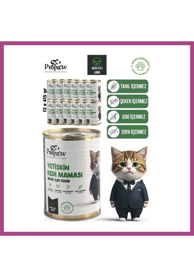 Gees Global Propaw Yetişkin Ciğerli Kedi Maması 415 Gr Gbzs