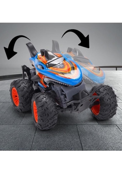Şarjlı Kumandalı 360 Derece Dönebilen Duman Atan Off-road Aracı Oyuncak Araba Kırmızı - Mavi Kırmızı - Mavi