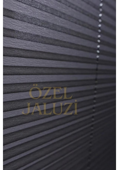 Antrasit Cam Balkon Ve Ofis Plisse Perde Plain007 Antrasit