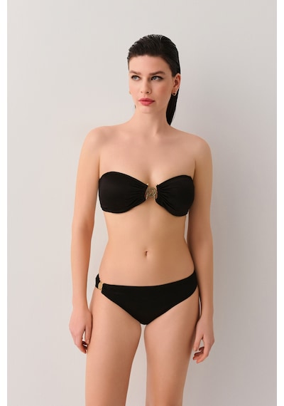 Suwen Noir W Aksesuarlı Detaylı Bikini Alt Sb25690012012 Siyah