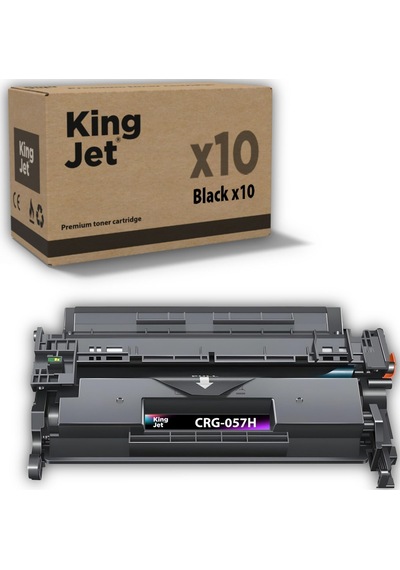 Kingjet Canon Uyumlu Crg-057h Yüksek Kapasiteli 10'lu Paket Çipli Uyumlu Toneri Mf446 Uyumlu