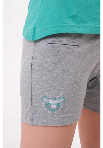 Kadın Polo Yaka T-shirt Takımı Rahat Kesim Yazlık Günlük Kombin Mint Yeşili