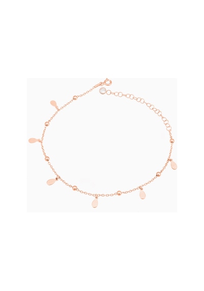 Brezza Lusso Jewelry Damla Pullu Kadın Ayak Halhal Rose Gümüş - Rose