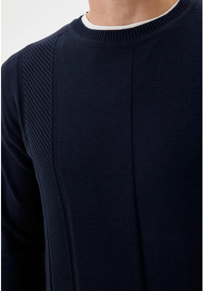 Erkek Triko Lacivert Bisiklet Yaka Desenli Slim Fit Pamuklu Kazak Ncs Jeans 3743-lacivert Lacivert Erkek Triko Lacivert Bisiklet Yaka Desenli Slim Fit Pamuklu Kazak Ncs Jeans 3743-lacivert Lacivert