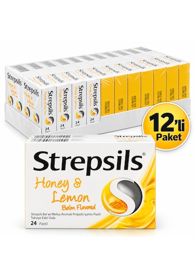 Strepsils Bal Ve Limon Aromalı 24lü Pastil 12 Adet