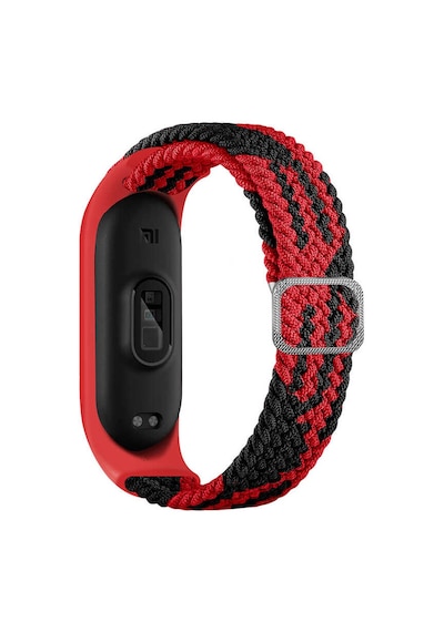 Xiaomi Mi Band 3 Uyumlu Krd-49 Örgü Mkst Kordon-siyah-kırmızı