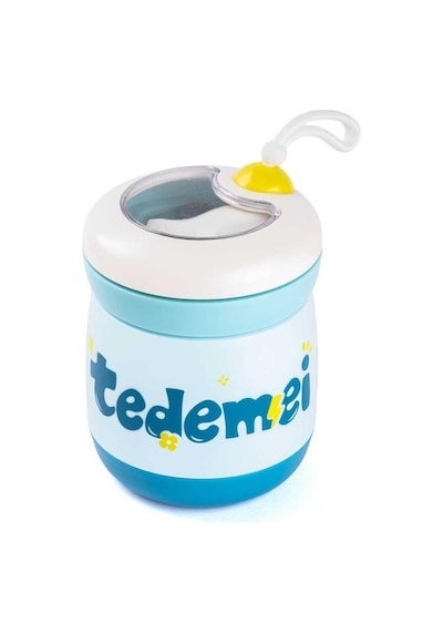 Tantitoni Tedemeı Mavi Paslanmaz Çelik Kaşıklı Yemek Taşıma Kabı 450 Ml Mavi