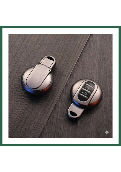 Bezos Mini Cooper-s Uyumlu Smart 3 Buton Silikon Oto Anahtar Kumanda Kabı Kılıf Gri Bzs01