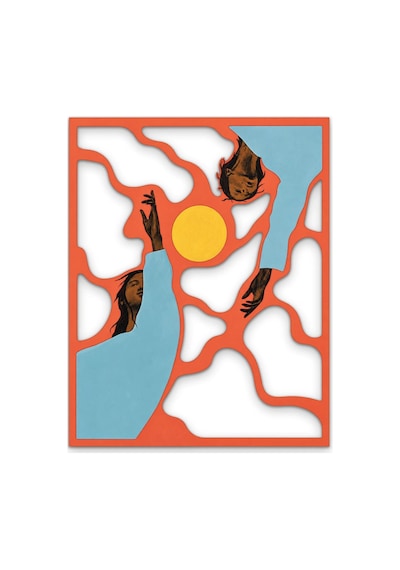 Güneşe Uzanan Eller - Metal Tablo - Dec0347 63 X 80 Cm Çok Renkli