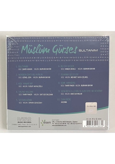 Müslüm Gürses 1980-1990 Sultanım Cd Jelatininde Sıfır Cd