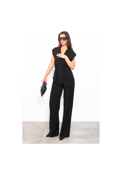 Seeh Siyah Basic Yelek Pantolon Takım Sh241 Standart