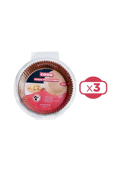 Cook Airfryer Pişirme Kağıdı 25 Li / 16 Cm X 3 Paket