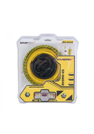 Soundmax Awg42-4ga Kaliteli-profesyonel-kalın -anfi Full Set Kablosu-
