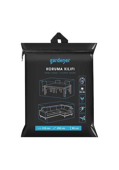 Gardener Masa Takımı Koruma Örtüsü Grdc306 / Kılıfı Pe 310 Cm X 250 Cm X 90 Cm Çok Renkli