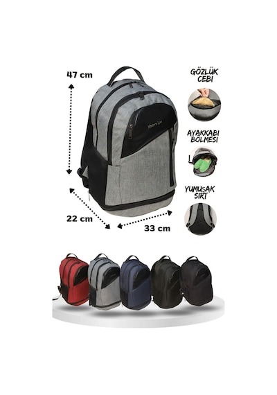 Monte Lui Storm Outdoor Unisex Sırt Çantası Siyah