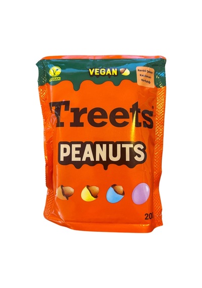 Treets Vegan Renkli Şeker Kaplamalı Yer Fıstıklı 200 G - 3 Adet Tarı