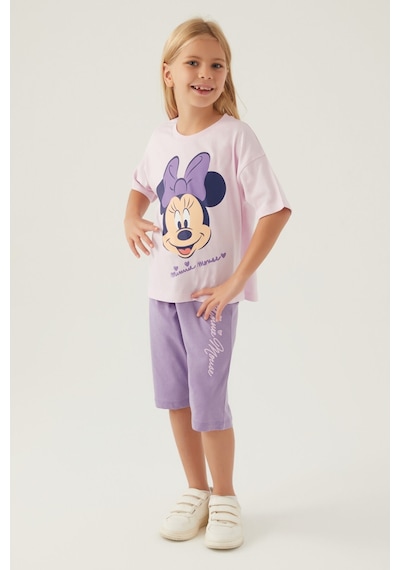 Minnie Mouse Smile Pembe Kız Çocuk Kapri Takım 5274-42774 Pembe