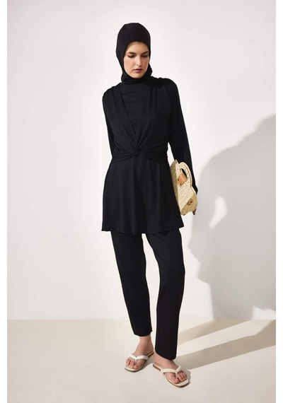 Defacto Regular Fıt 5li Siyah Burkini Mayo G7445ax26hsbk27 Siyah-bk27
