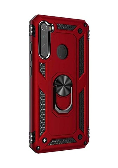 A21 Için Kılıf Military Ring Holder Siyah Galaxy A21 İle Uyumlu Kılıf - Siyah Diğer