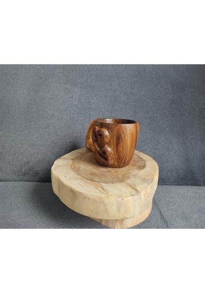 Kuksa Kök Ceviz Kalp Kabartmalı 190 Ml Çok Renkli