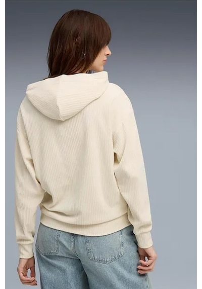 Puma Ess Elevated Velour Kadın Sweatshirt Bej