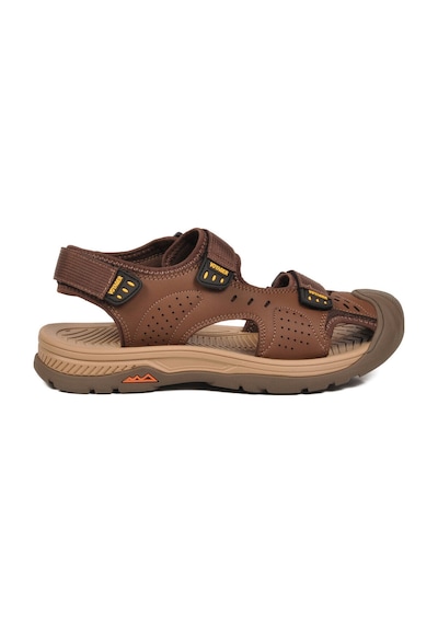 Voyager Erkek Outdoor Trekking Sandalet Kapalı Burun Cırtlı Günlük Yürüyüş Kahve E337 M