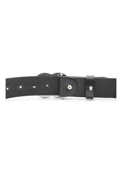 %100 Deri Çift Halka Tokalı Bayan Kemeri 4Cm (404749322) Siyah