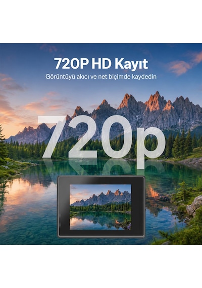 Bix Edge 720p Hd 5mp Su Geçirmez Aksiyon Kamerası Motosiklet Bisiklet Kask Ve Su Altı Kamerası Siyah