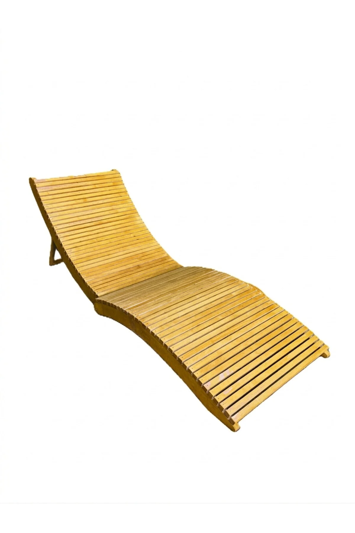 Zohodesign Katlanabilir Ve Taşınabilir Şezlong/ergonomik Ve Şık Tasarım /doğal Ahşap/portatif/plaj Ahşap - Bej