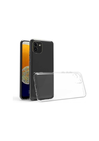 Kilifone - Galaxy A03 Uyumlu Kılıf Şeffaf Esnek Soft Süper Silikon Kapak - Renksiz - T23115