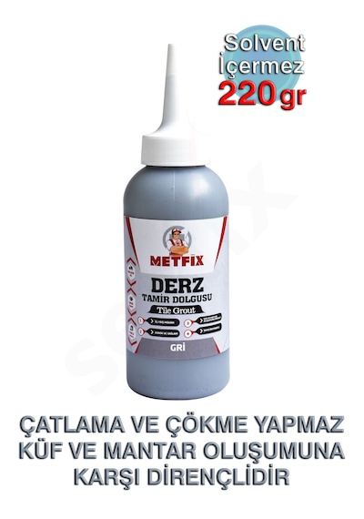 Metfix Derz Tamir Dolgusu 220gr Gri Gri