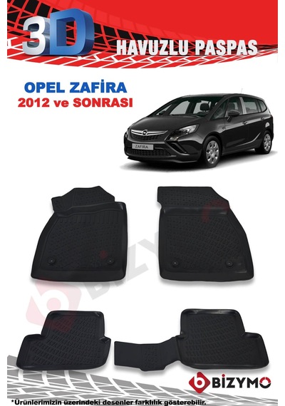 Opel Zafira 2012 Ve Sonrası 3D Paspas Takımı Bizymo