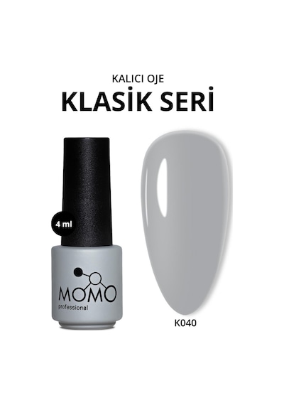Momo Professional Kalıcı Oje K040 Açık Gri 4 Ml