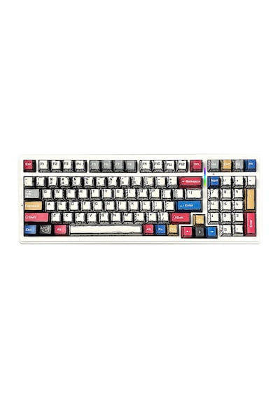 Aula F99 3 Modlu Rgb Hot Swap Mekanik Graywood V3 Switch Kablosuz Makrolu Gaming Klavye Comic