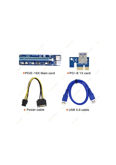 Pcı-E 1X To 16X Usb 3.0 Riser Uzatıcı Yükseltici Kart 2021 Model