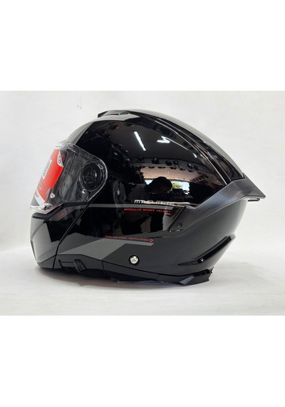 Mt Atom 2 Sv A1 İç Güneş Vizörlü Çene Açılır Kask Parlak Siyah