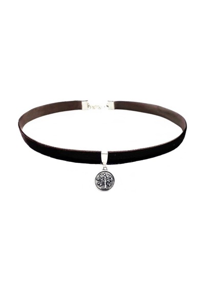Kahverengi Kadife Galaksi Kolye Ucu Kadın Choker Kolye Renkli 39108425
