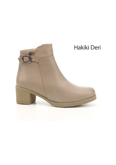 Gönderi(R) Gönderi R Kadın Bej Fermuarlı Kalın Topuklu Hakiki Deri Bot Gkzb13447453 Bej